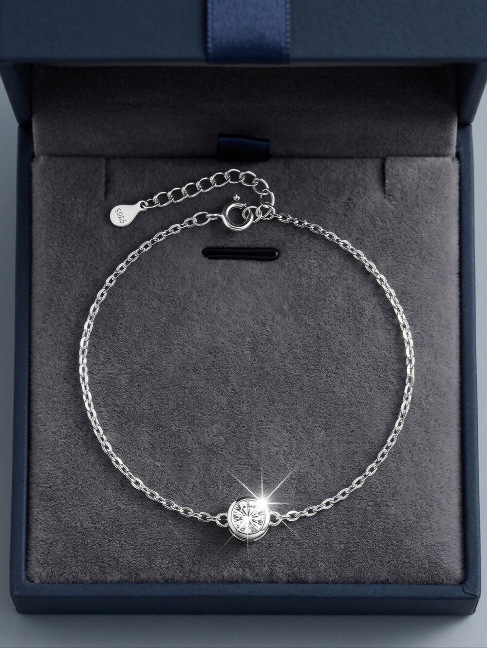 Moissanite Diamond 925 Silver Bubble Bracelet / Anklet